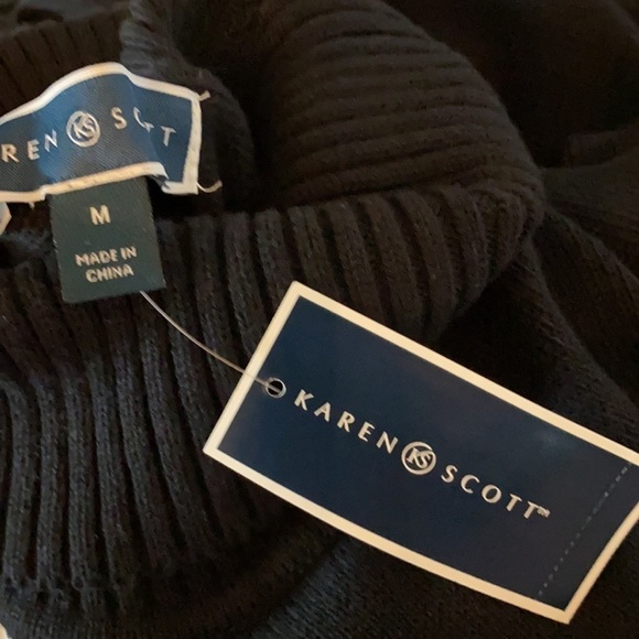 Karen Scott Color-Blocked Turtleneck Sweater - Picture 9 of 11